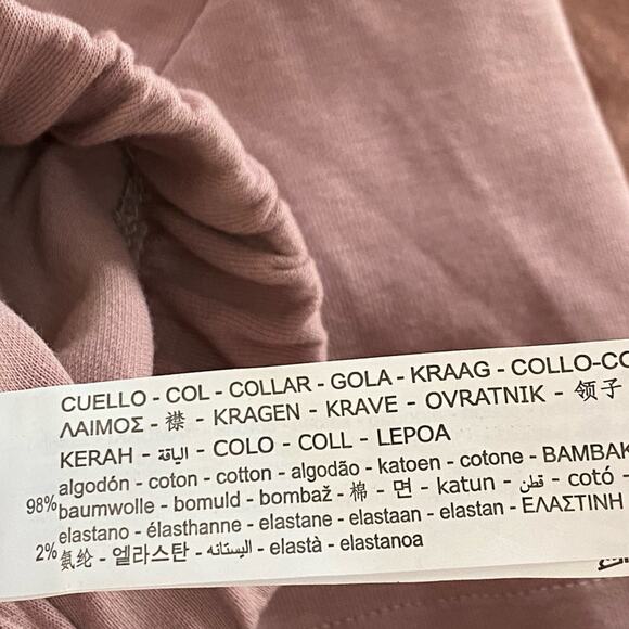 Zara cropped sweatshirt pink blush rose short sleeve small new - Picture 7 of 10